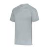 Augusta Sportswear Attain Wicking Two-Button Baseball Jersey Silver M view 1
