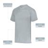 Augusta Sportswear Attain Wicking Two-Button Baseball Jersey Silver M view 3
