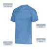 Augusta Sportswear Youth Attain Wicking Two-Button Baseball Jersey Columbia Blue XS view 4