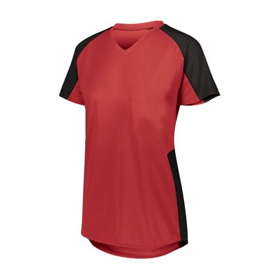 Augusta Sportswear Womens Cutter Softball Jersey, Red/Black M
