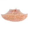 MizHome Girls Fluffy Tulle Pleated Tutu Skirt Princess Ballet Dance Dress Tiered Peach red L view 1