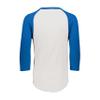 Augusta Sportswear Mens Baseball Jersey - Crew Neck, 3/4 Sleeve, Soft Cotton Blend for Practice and Game Day Wear K6 White/Royal view 3