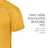 Augusta Sportswear Attain Wicking Two-Button Baseball Jersey Gold 3XL view 2