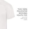 Augusta Sportswear Youth Attain Wicking Two-Button Baseball Jersey White L view 4