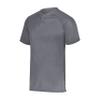 Augusta Sportswear Attain Wicking Two-Button Baseball Jersey Graphite 3XL view 1