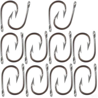 20pcs Swordfish Hook Size 9/0 Stainless Steel Tuna Hooks Big Game Southern Sharp Hook
