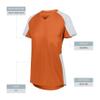 Girls Cutter Jersey Orange/White M view 3