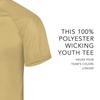 Augusta Sportswear Youth Attain Wicking Two-Button Baseball Jersey Vegas Gold XS view 4