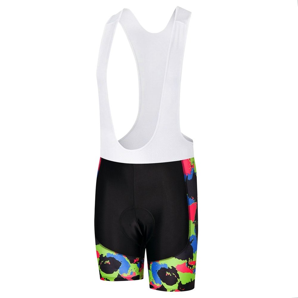 Uriah Men's Bicycle Bib Shorts White Gel Padded Tights Green Black Size XXXL(CN)