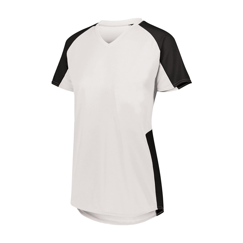 Augusta Sportswear Womens Cutter Softball Jersey, White/Black XL