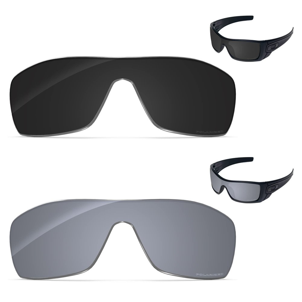 Tintart Performance Replacement Lenses Compatible with Oakley Batwolf OO9101 Polarized Etched - Value Pack