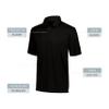 Augusta Sportswear Vital Polo, Black, 3XL view 4