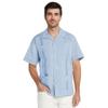 9 Crowns Essentials Men's Guayabera Button Down Shirt-L.Blue-2XL view 1