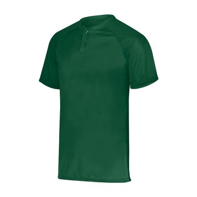 Augusta Sportswear Attain Wicking Two-Button Baseball Jersey Dark Green S