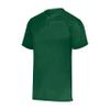 Augusta Sportswear Attain Wicking Two-Button Baseball Jersey Dark Green S view 1