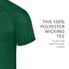 Augusta Sportswear Attain Wicking Two-Button Baseball Jersey Dark Green S view 2
