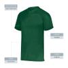 Augusta Sportswear Attain Wicking Two-Button Baseball Jersey Dark Green S view 3