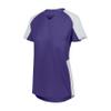 Augusta Sportswear Womens Cutter Softball Jersey, Purple/White L