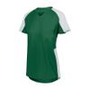 Augusta Sportswear Womens Cutter Softball Jersey, Dark Green/White XL