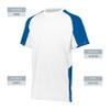 Augusta Sportswear Boys Cutter Jesey White/Navy view 3