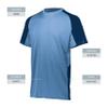 Augusta Sportswear Boys Cutter Jesey Columbia/Navy view 3