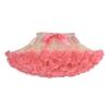 MizHome Girls Fluffy Tulle Pleated Tutu Skirt Princess Ballet Dance Dress Tiered Pink and Coral XS view 1