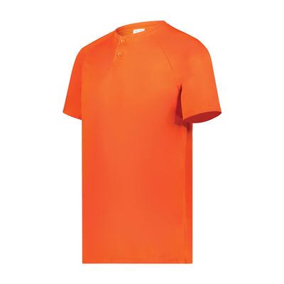 Augusta Sportswear Attain Wicking Two-Button Baseball Jersey Orange L