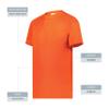 Augusta Sportswear Attain Wicking Two-Button Baseball Jersey Orange L view 3