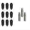 Optix 3 Sets of Harrows Slim Dart Flights Plus 1 Set of Aluminum Dart Flight Protectors (Black) view 1
