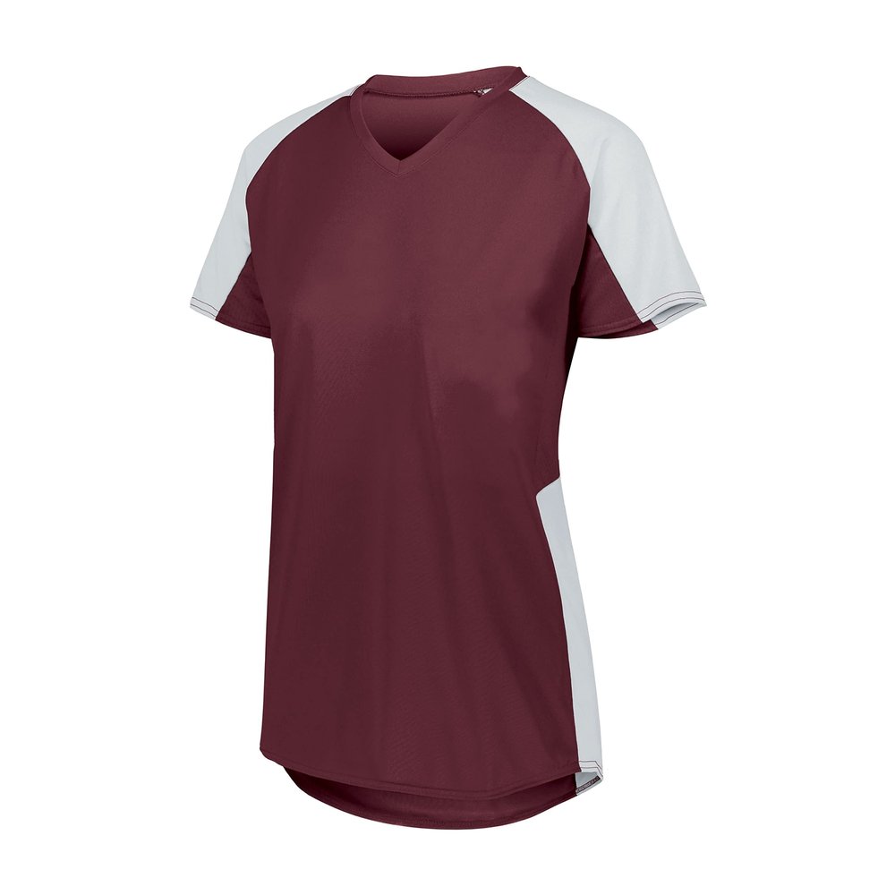 Girls Cutter Jersey Maroon/White L