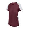 Girls Cutter Jersey Maroon/White L view 1
