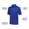 Augusta Sportswear Vital Polo, Royal, 3XL view 4