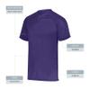Augusta Sportswear Attain Wicking Two-Button Baseball Jersey Purple (Hlw) L view 3