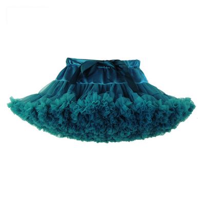 MizHome Girls Fluffy Tulle Pleated Tutu Skirt Princess Ballet Dance Dress Tiered Black Green S