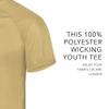 Augusta Sportswear Youth Attain Wicking Two-Button Baseball Jersey Vegas Gold M view 4