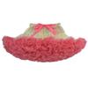MizHome Girls Fluffy Tulle Pleated Tutu Skirt Princess Ballet Dance Dress Tiered White and Coral red XS view 1