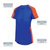 Girls Cutter Jersey Royal/Orange L view 3