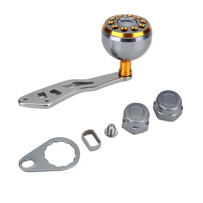 Fishing Reel Handle, Metal Power Knob Grip Replacement, Baitcasting Handle Durable Assembly for Anglers, Bass Fishing, Tournaments, Freshwater and Saltwater Use