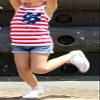 Aulase Unisex Girl Boy American Flag Print Tank Top Sleeveless Jersey Tee Shirt 6 Red view 2
