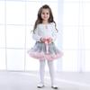 MizHome Girls Fluffy Tulle Pleated Tutu Skirt Princess Ballet Dance Dress Tiered Rose red L view 2