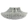 MizHome Girls Fluffy Tulle Pleated Tutu Skirt Princess Ballet Dance Dress Tiered Grey S view 1