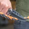 SE Drop Point Folding Knife with Seatbelt Cutter and Window Breaker with Woodland Digital Camo - KC-G9066DCMC view 4