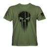 Fantastic Tees USA American Skull Patriotic Shirts for Men T-Shirt (Military Green, S) view 1