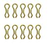 100 Pieces Long Brass Sinker Eyes-Eyelets for Hilts Do-It Lead Weight Molds-Size 9.3mm/7.3mm/6.3mm (1#-OD-6.3mm-100pcs) view 1