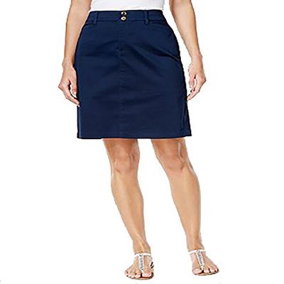 Charter CIub Sateen Comfort Waist Skort Intrepid Blue 8