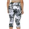 ODODOS Women's High Waisted Pattern Yoga Capri Leggings with Pockets, Tummy Control Non See Through Sports Athletic Workout Running Capris, Crosstalk, Large view 2
