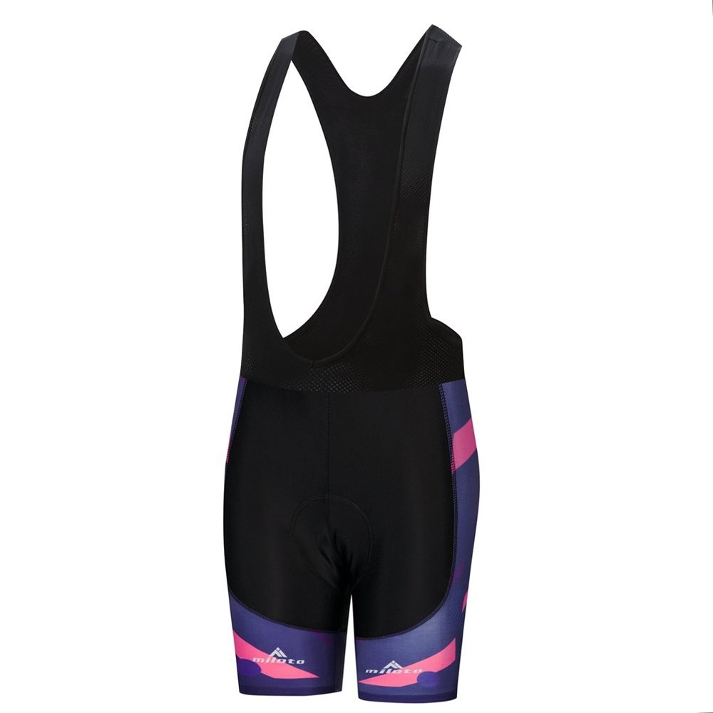 Uriah Women's Cycling Bib Shorts Black 3D Coolmax Gel Padded Pink Purple Size 4XL(CN)