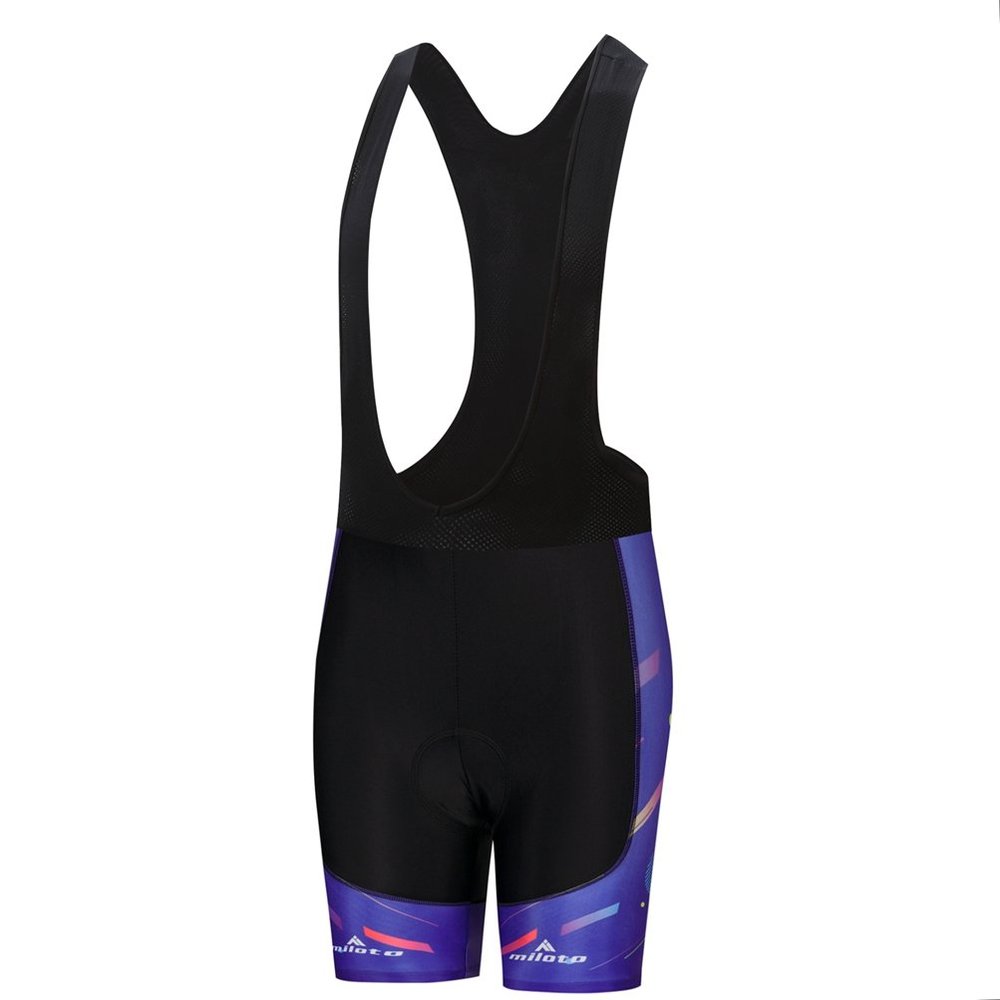 Uriah Women's Cycling Bib Shorts Black 3D Coolmax Gel Padded Meteor Purple Size 5XL(CN)