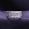 AFFY Wedding Bands 10K Solid White Gold Six Row Natural Diamond (H-I Color, I1-I2 Clarity, 0.40 Cttw) Ring For Men Ring Size-11 view 2