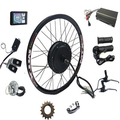 Programmable, 5000W Rear Wheel Electric Bike Conversion Kit, 72V 100A Sine Wave Programmable Controller, TFT Display System, Disc Brake,5000W Brushless gearless Motor, (20inch Rear)